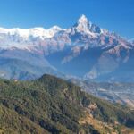 Panoramic view of mount Annapurna range, Nepal Himalayas mountains