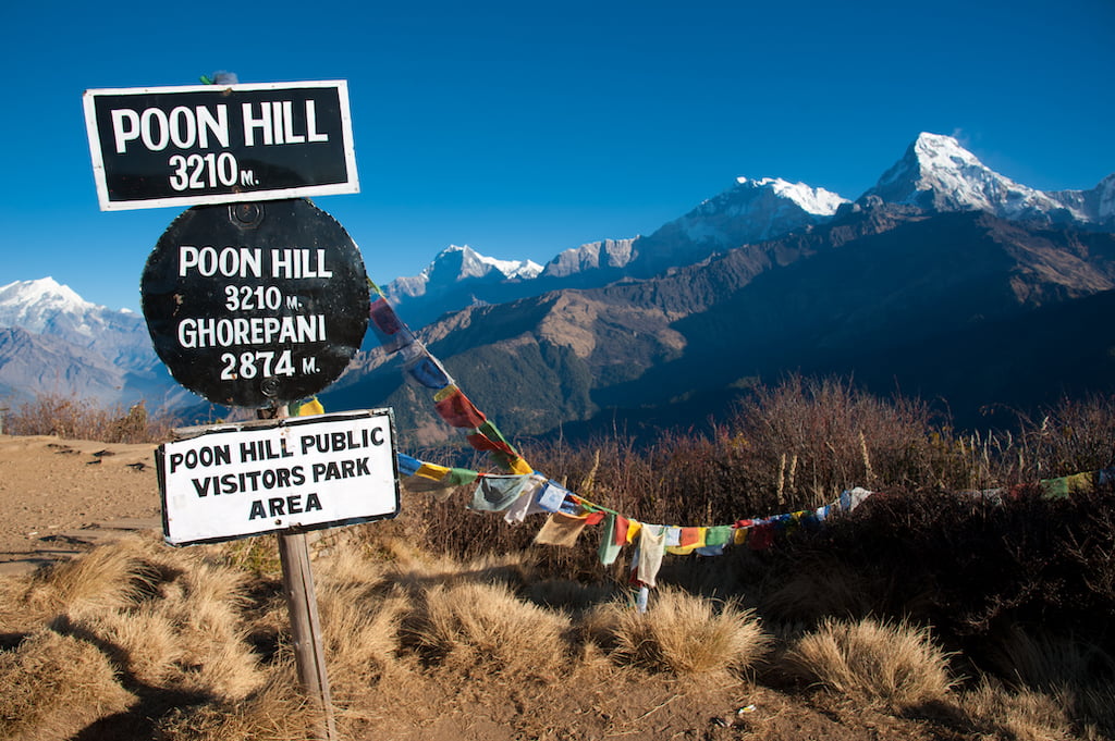 Poon Hill in Annapurna Region on the Annapurna Base Camp Trek