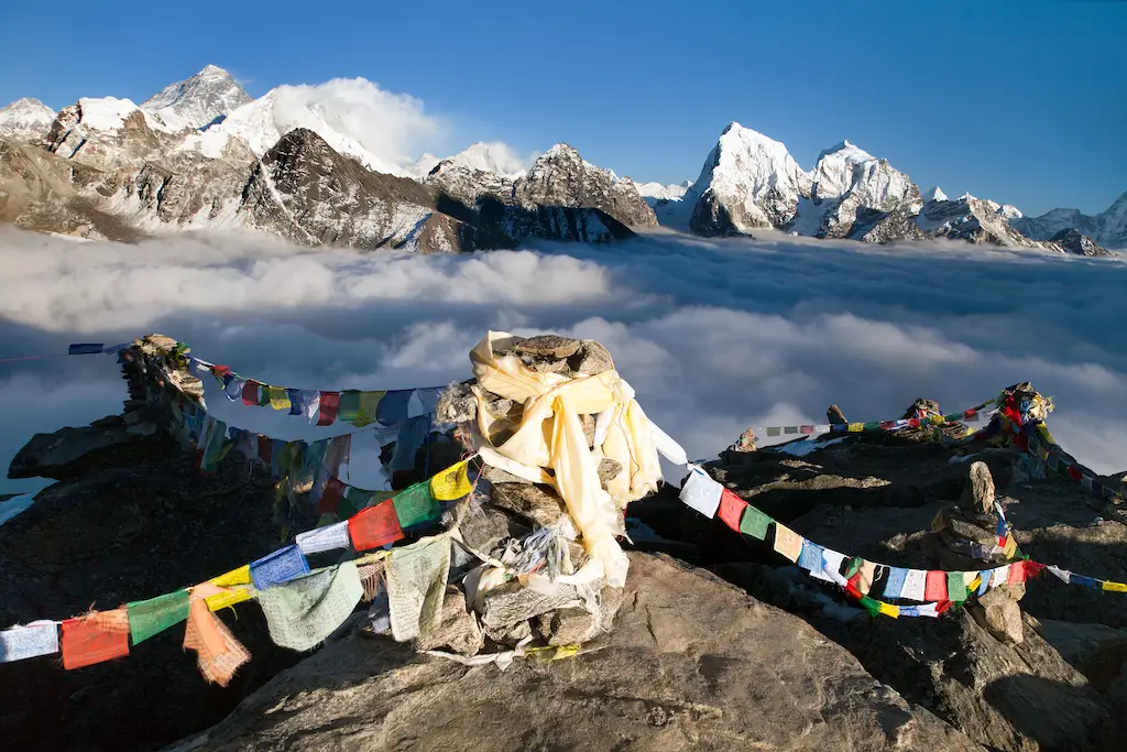 Mount Everest, Lhotse and Makalu