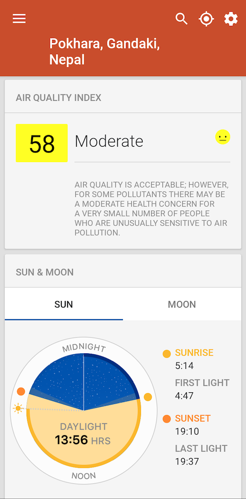 Air Quality Index - The Weather Underworld App