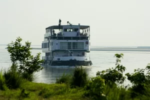 Cruising Along the Brahmaputra River during the day