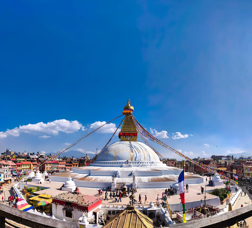 Syambunath stupa dome in kathmandu